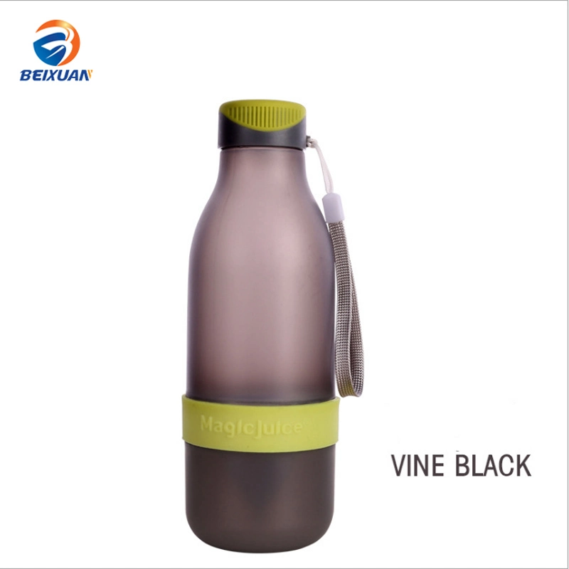 Hot Selling 450ml Wholesale Portable Plastic Bottle Creative Unique Gift BPA Free PP Plastic Fruit Infuser Lemon Bottle