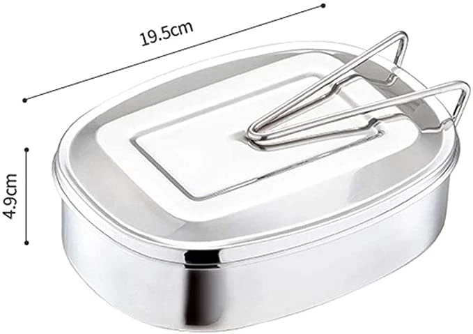 Lockable Clips Adjustable Kids Stainless Steel Bento with Lid Set Lunch Box for School Student Lunch Food Container