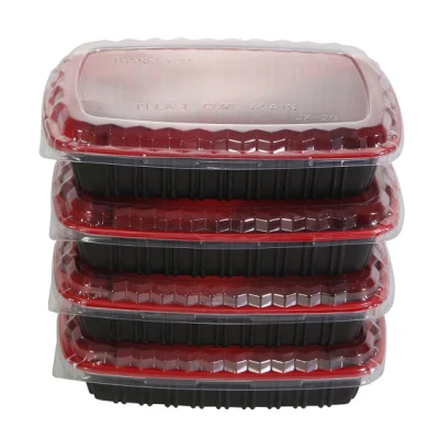 Прямоугольные коробки Bento для приготовления еды, глубокий пластиковый пищевой контейнер